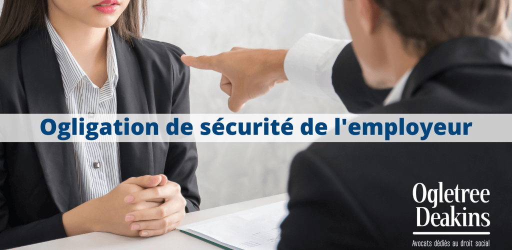 OBLIGATION DE SECURITE DE L’EMPLOYEUR : La Mise En Cause Brutale D’une ...