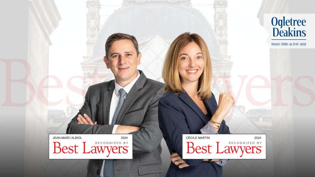 COMMUNIQUÉ / Best Lawyers 2024 distingue les avocats d'Ogletree Deakins